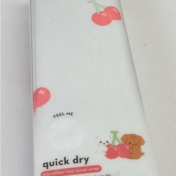 New / The Creme Shop Microfiber Hair Towel with Cherry Design - Picture 4 of 4